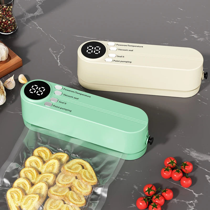 2025 Mini Wireless Vacuum Sealing Machine, USB Home Fully Automatic Portable Food Packaging Plastic Sealing Machine